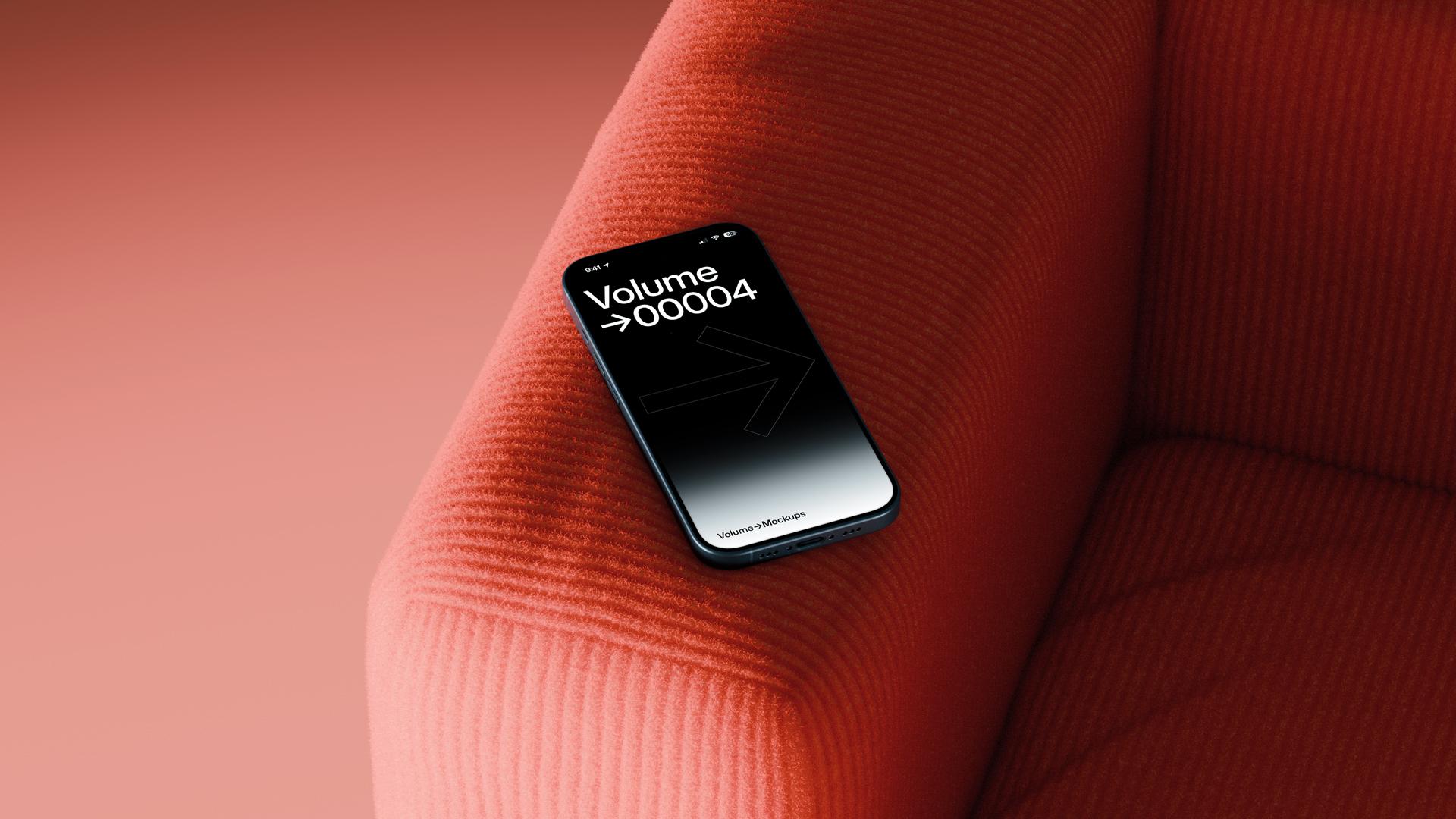 iPhone & MacBook Mockups On a Sofa scene 5