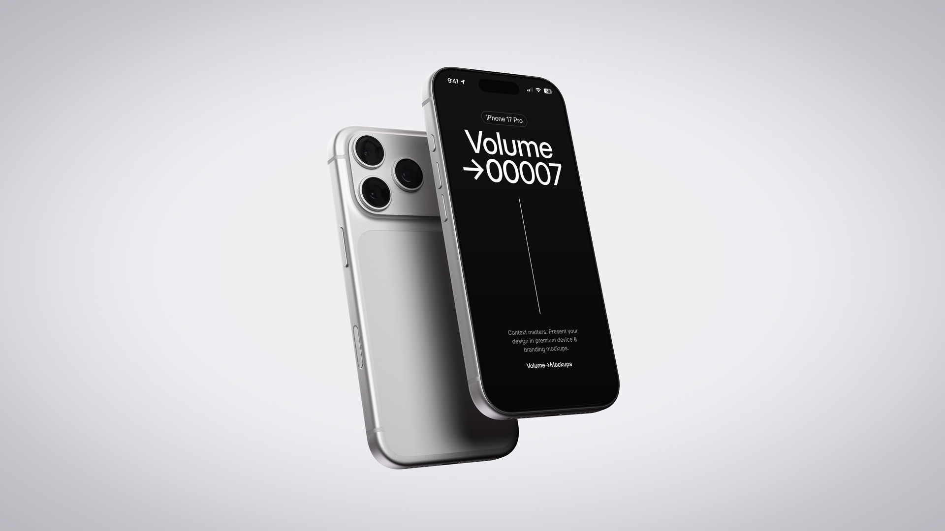 Minimalistic iPhone 17 Pro on White Background scene 1